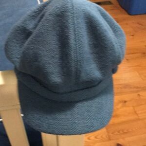 Talbots Poor Boy Hat Wool Blend Spring Blue